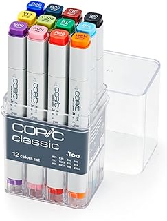 Copic Classic, Alcohol-based Markers, 12pc Set, Basic (New ver.)