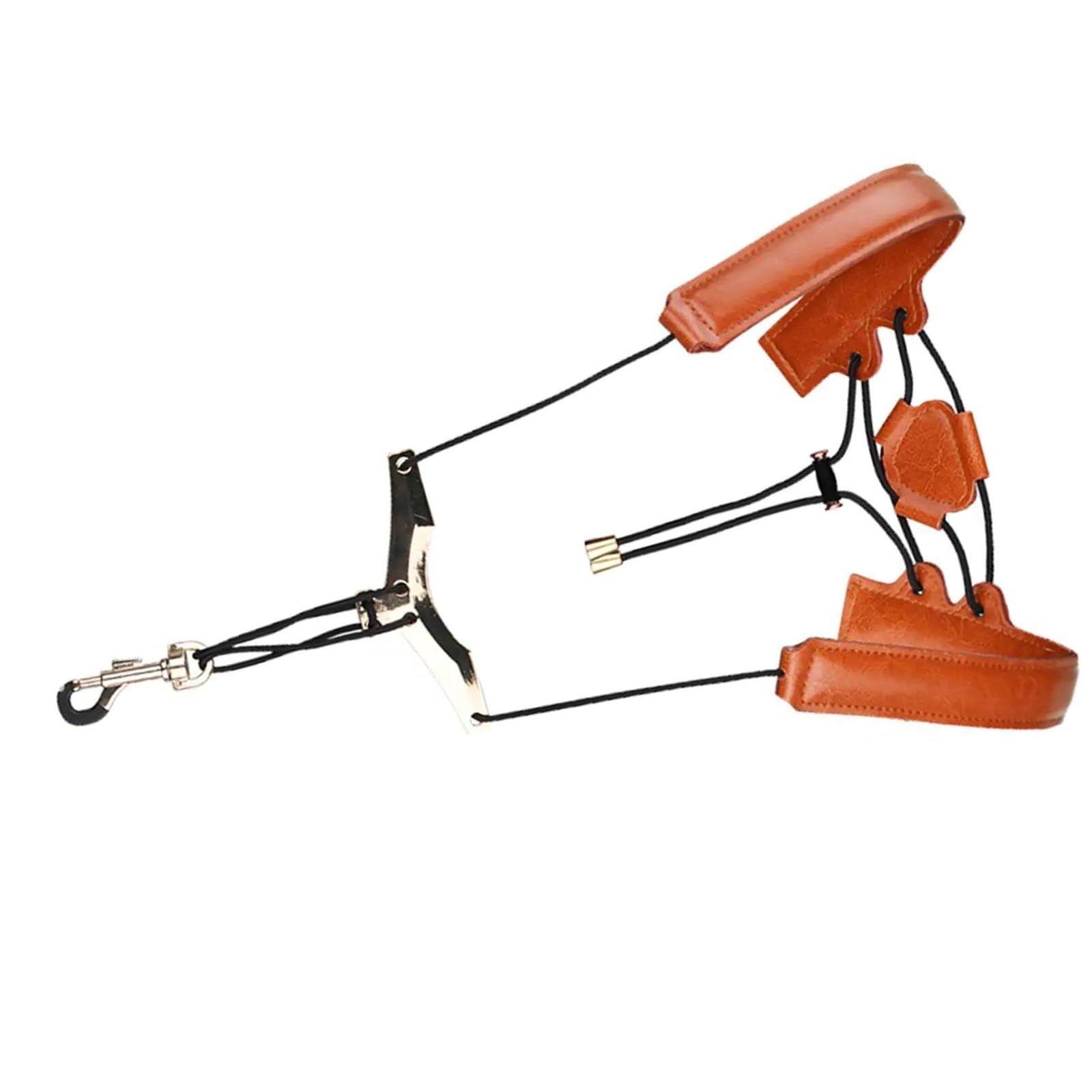 Regulowany Pasek Ze Skóry Saksofonowej PU Miękki Do Saksofonu Altowego Tenorowego Akcesoria do Saksofonu Części (Color : Brown)