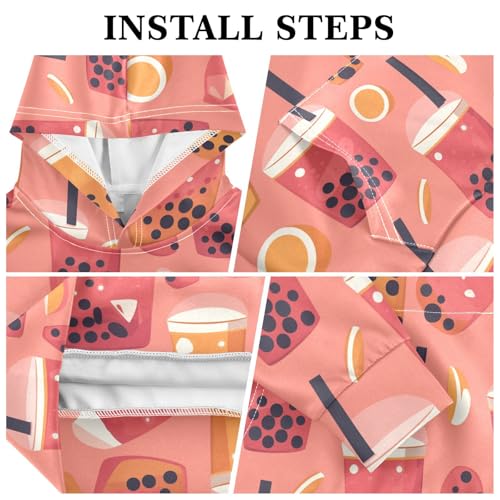 KLL Bubble Tea Pattern Unisex Girls Boys Sweatshirts Fashion Cool Hoodie Clothes with Kangaroo Pocket3