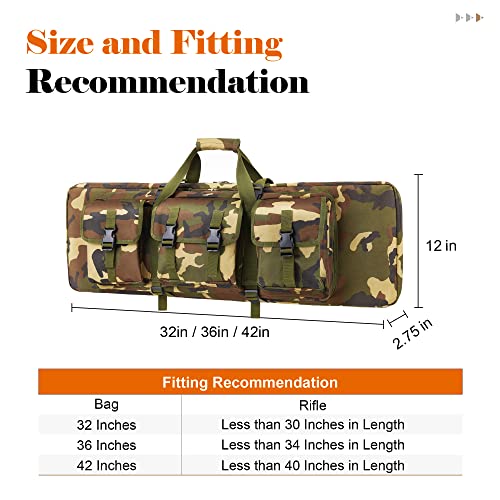 Dulce Dom 48 Inch Double Case Soft Bag Gun Case, Perfect For Pistol Storage And Transportation, All Around Shooting Range Backpack, Indoor Outdoor #TOP2