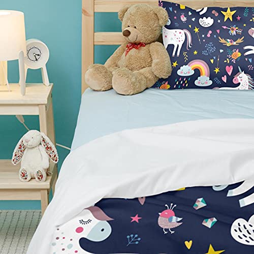 Parure de lit licorne douce ensemble 3 pièces idée cadeau anniversaire