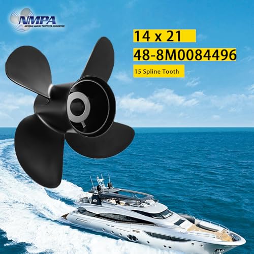 Image of VIF Boat Propeller Compatible with Mercury Mercruiser Alpha One /Bravo One Outboard Motors 135HP 150HP 175HP 200HP 225HP 250HP 300HP, 2&4-Stroke, Aluminum Propellers,15 Spline Tooth, Rh