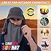 USHAKE Sun Cap Fishing Hat Baseball Cap with Face Neck Cover Flap Dark Grey