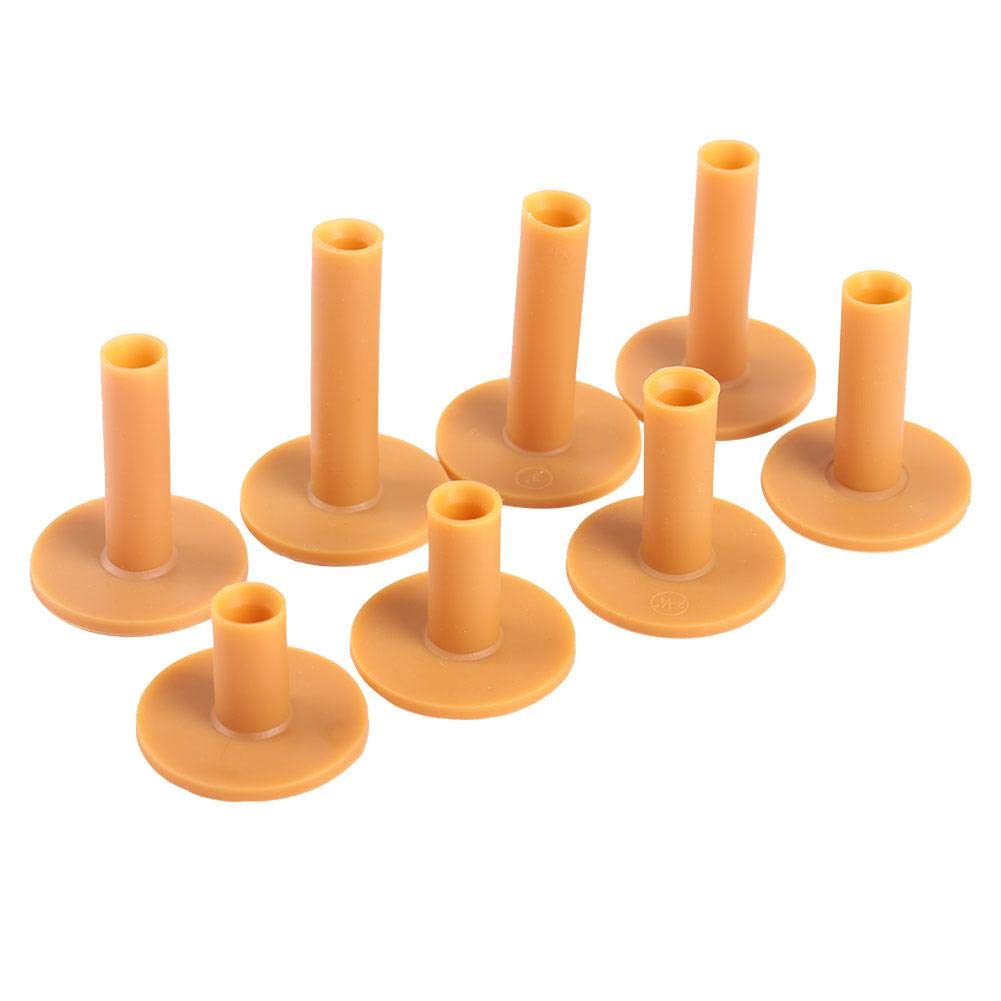 Alomejor 8 szt. uchwyt na koszulki golfowe trwałe gumowe koszulki golfowe zakres jazdy mata treningowa o różnych rozmiarach 35 mm/42 mm/54 mm/60 mm/65 mm/70 mm/75 mm/80 mm