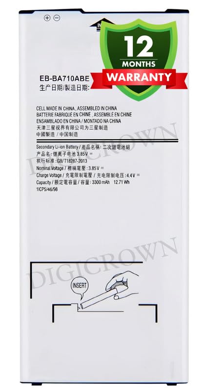 Image of Original EB-BA710ABE Battery Compatible for Samsung Galaxy A7 (2016) (SM-A710F) - (3300mAh) - 1 Year Warranty DF7