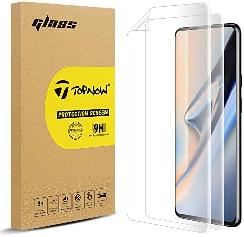 Topnow [2 Pack] Screen Protector for Oneplus 7 Pro, [Fingerprint Compatible] Flexible TPU Film HD Clear Anti-Scratch with Lifetime Replacement