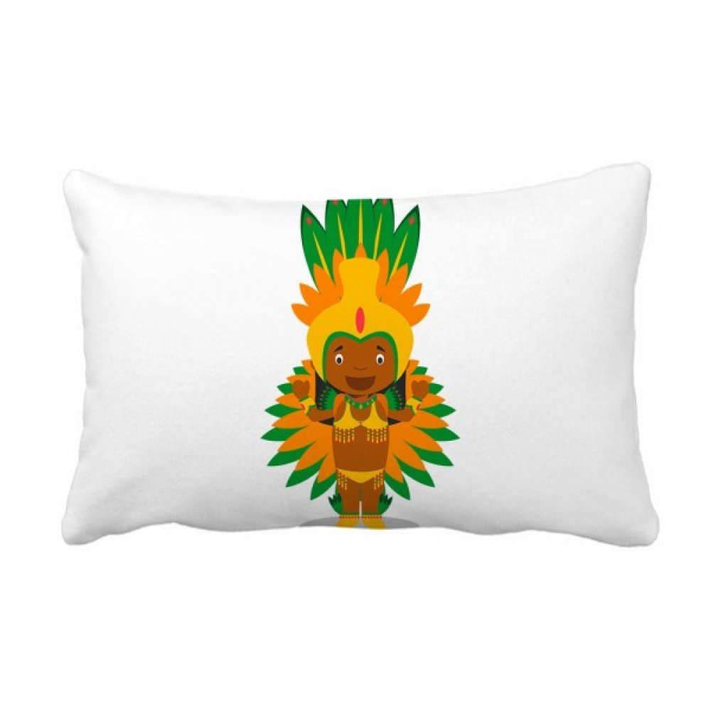 Coussin orange sauvage brésil cadeau original pour la maison