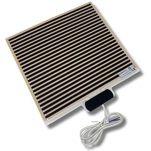 ALPER StopVapor Lamina antivaho espejo baño adhesivo 28x28cm Placa Resistencia antivaho Calefactor espejo 16W 230V