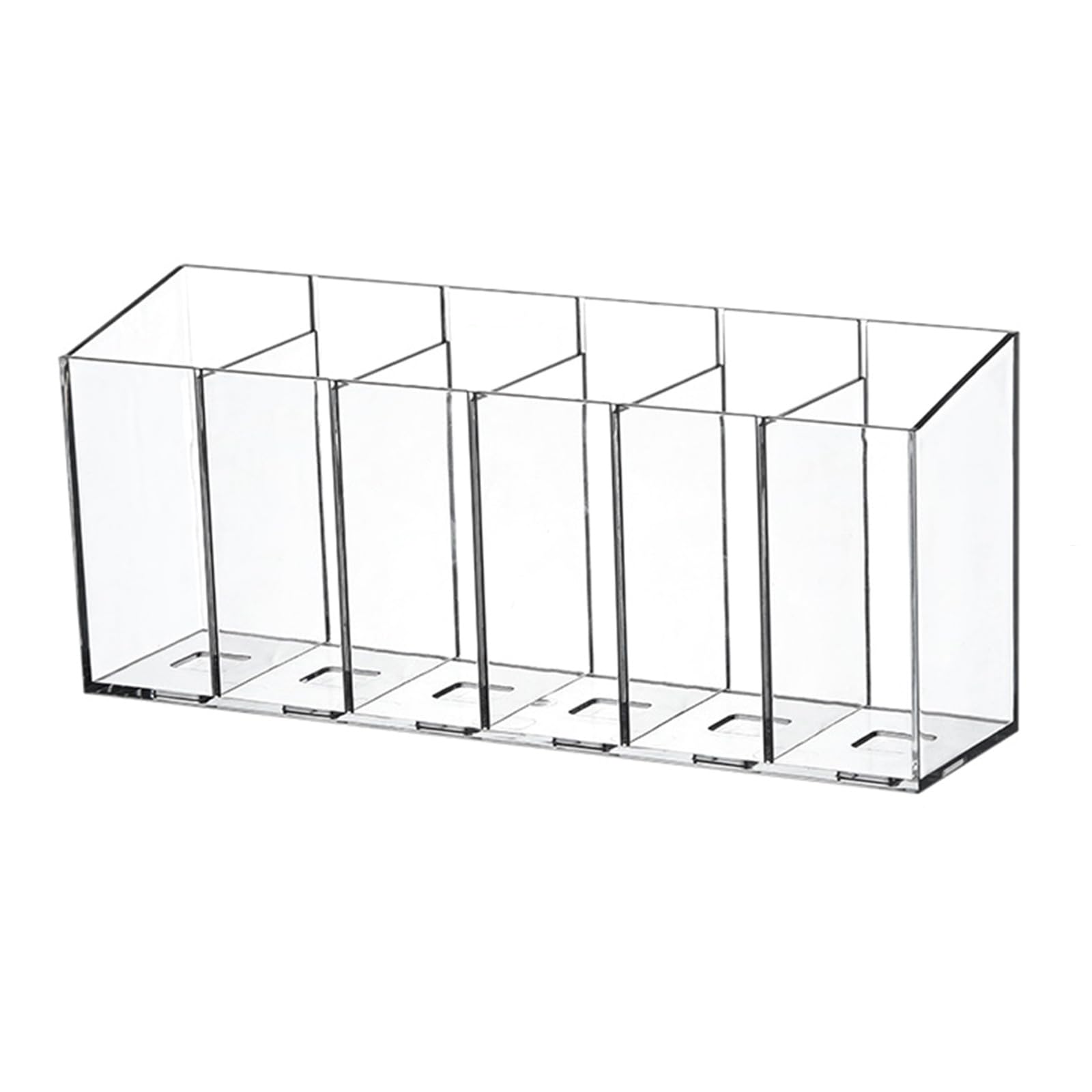 Tkidplw Multicolor Clear Acrylic Cabinet Organizers 6 Removable Compartments For Beverages Storage Space Efficient Countertop Solution Removable Dividers Kitchen Storage Container