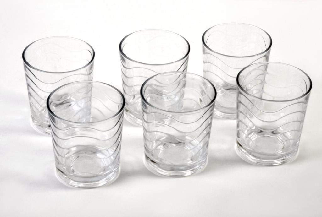 Pasabahce Set of 6 Water Glasses Glasses Glass for Water Juice Glass Whisky Tumblers 25 cl 250 cc