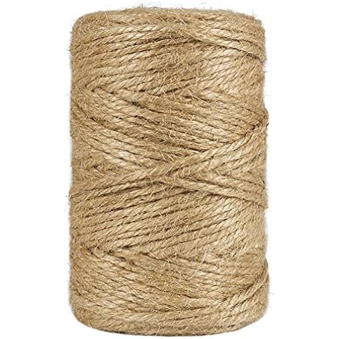 Shintop 3mm Twine, 328 Feet Garden Twine Heavy Duty 3Ply Natural Jute String for Arts, Crafts, Gift Wrapping and Climbing Plants (Brown) Cover