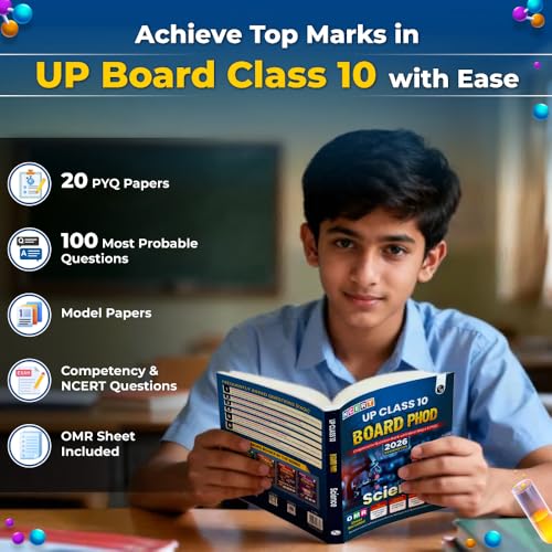 Image of PW UP Board Phod Class 10 Science Question Bank Chapterwise with 14 Mind Maps and PYQs For 2026 Board Exam | 100 Most Probable Questions and Model Papers with OMR Sheet