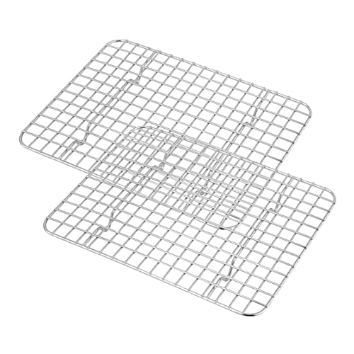 OUNONA 2Pcs Cooling Rack Multi Function Wire Racks for Baking Cooking and Grilling Convenient Kitchen Supply for Cakes Cookies and Hot Dishes