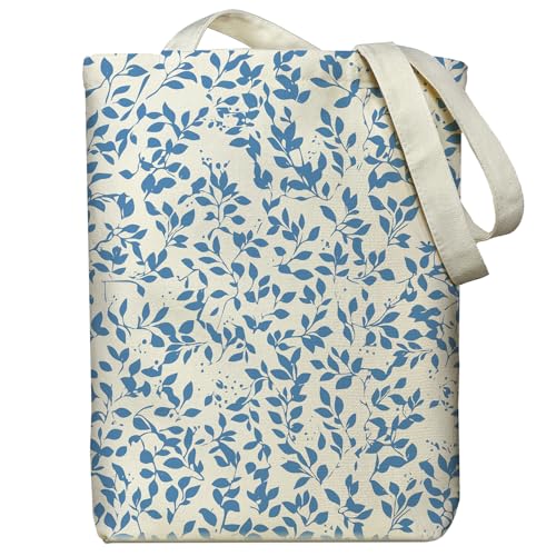 Image of itgowisa Canvas Tote Bag with Zipper Pocket, Travel Shopping Book Bag for Women, Gifts for Teachers, Nurses, Plant Lovers