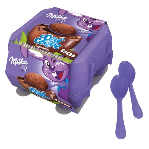 Milka Oeufs coques cacao - Les 4 oeufs, 136g