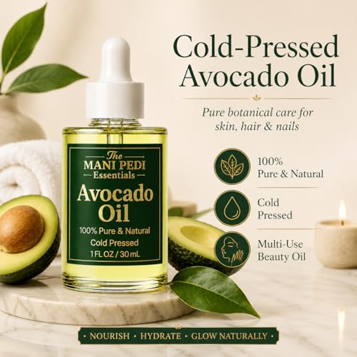 Image of TMPE Avocado Oil for Lustrous Hair, Nourishing Skin, 100% Pure & Natural Cold Pressed oil, Non-Stick Formula - 30 ml.