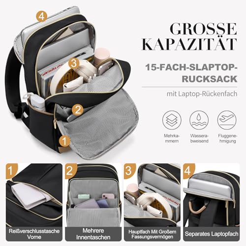 Mochila para laptop 16 pulgadas para mujer miniatura 2