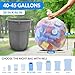Reli. 40 to 45 Gallon Trash Bags Heavy Duty | 125 Trash Bags with Ties | Super Sizeable, Clear, Serious Garbage Cleanup