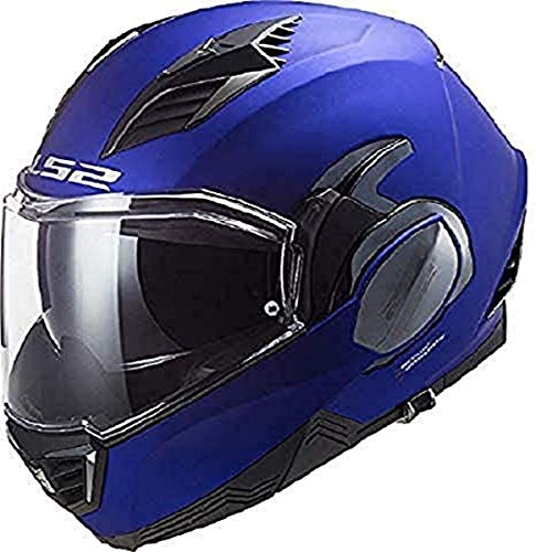 LS2, casco de moto modular VALIANT II azul mate, XL