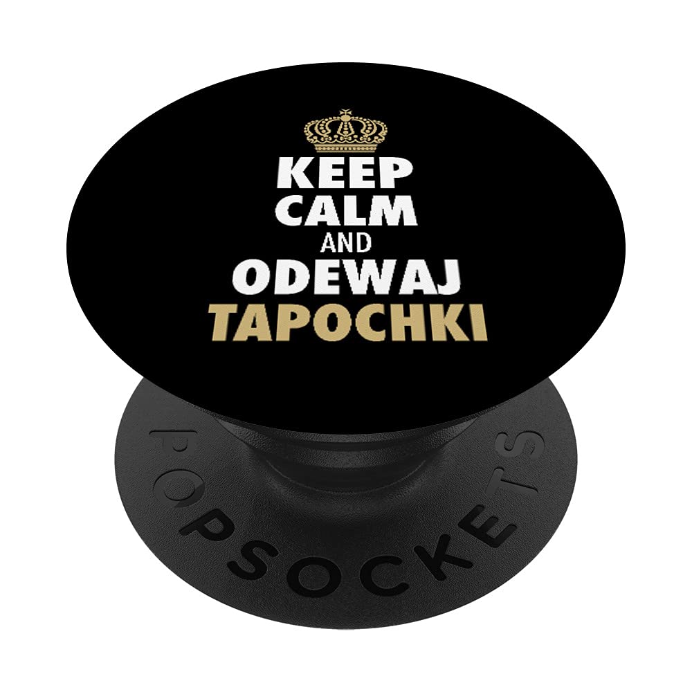 Russian Designs - Funny Russian MotifsBabushka Slippers Grandma Soviet Russia Keep Calm Tapochki PopSockets Swappable PopGrip