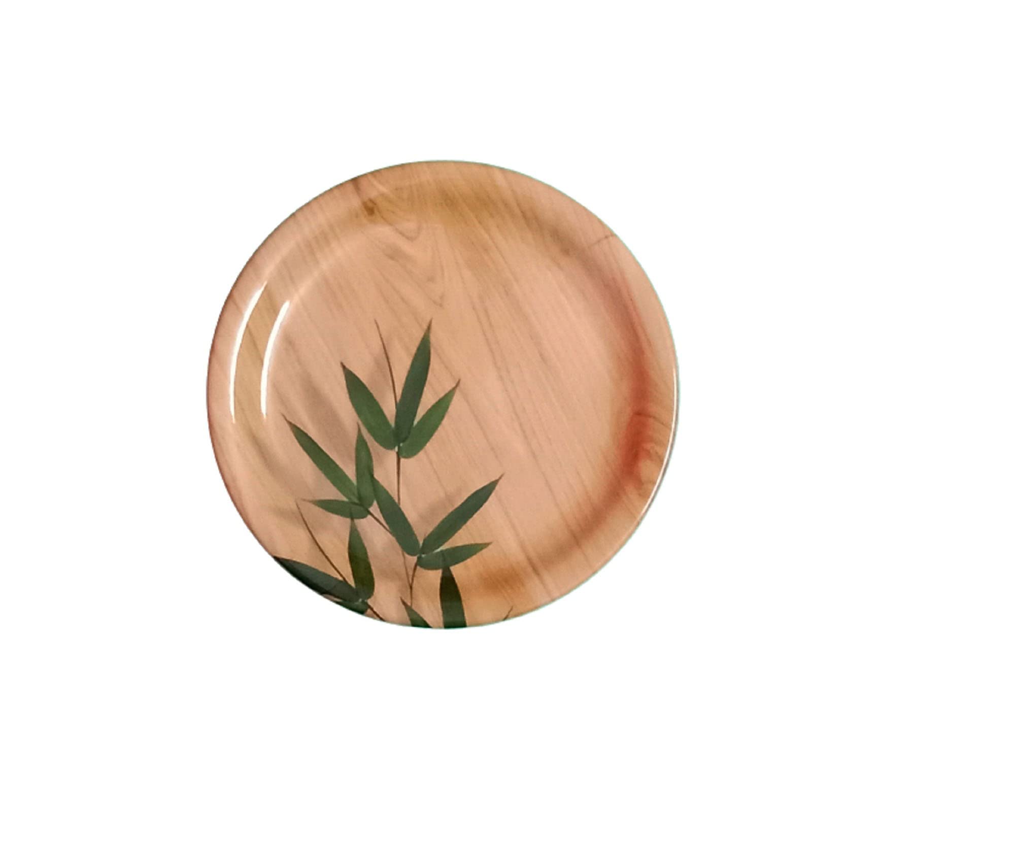 Servewell Melamine Quarter Serving Plate, Set of 4, Bamboo Delite