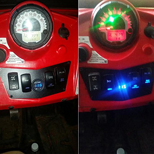 BUNKER INDUST Aluminum Black Dash Panel Rocker Switch Plate Panel for Polaris RZR 800 S 570 XP 900 with 4 switch slots and cigarette lighter hole