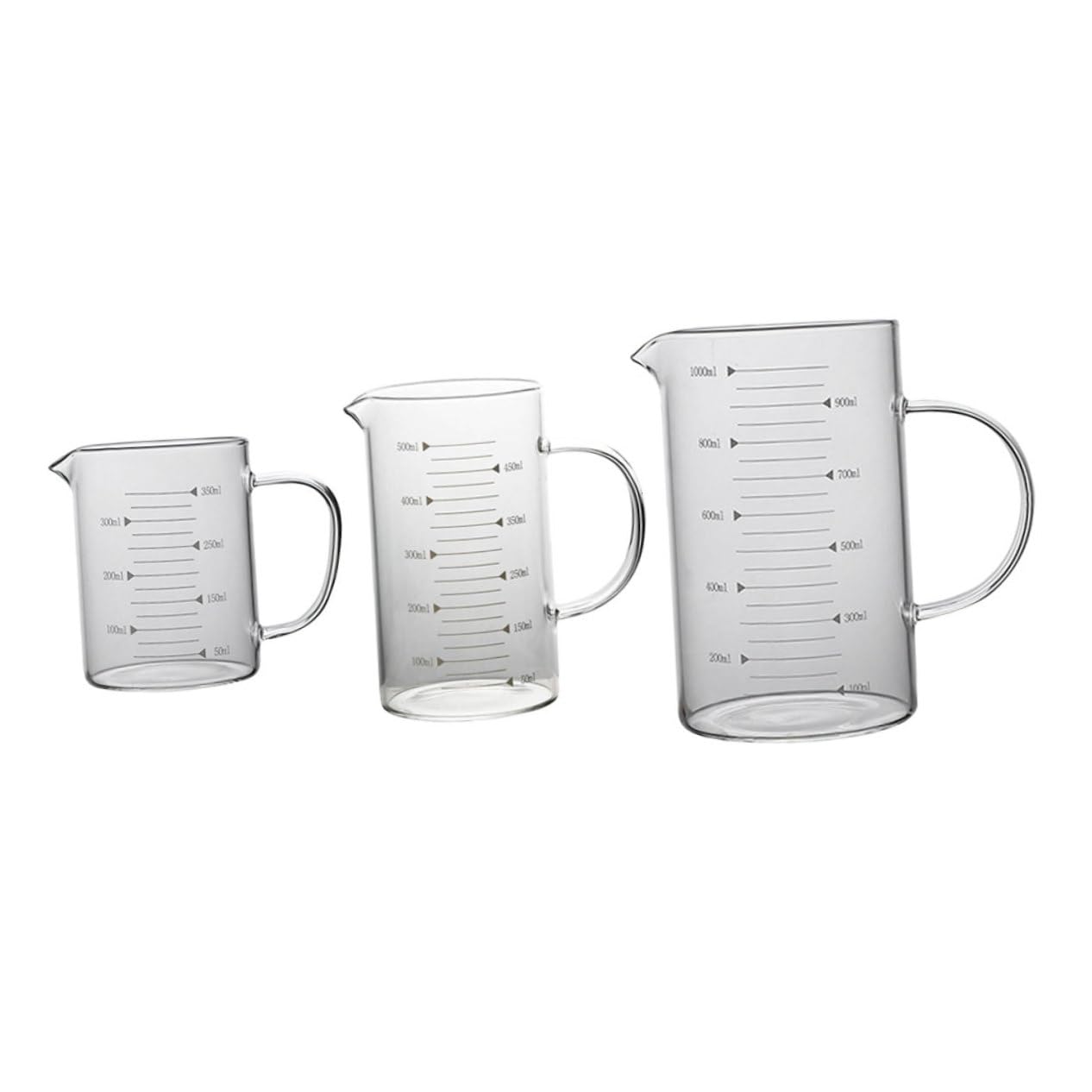 Zerodeko 3pièces Tasse à Mesurer Haut Borosilicate De Graduée Pour Cuisine Et Pâtisserie Pratique Et
