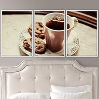3 Piece Framed Canvas Wall Art Breakfast Canvas Prints Home Artwork Decoration for Living Room,Bedroom - 16