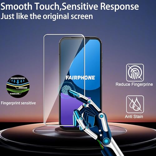 Foryo Tempered Glass Screen Protector for Fairphone 5, 9H Hardness, Anti-Scratch, Anti-Bubble - Image 4