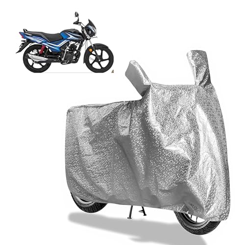 Image of Sulfar Bike Cover for TVS Star City+ (110) | Waterproof, Dustproof & UV Protected | All Weather Two Wheeler Cover (Silver) New 2026 Variants