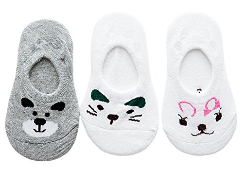 Unisex Kids Cute Low Cut No Show Socks Summer Boat Socks(Pack of 3)