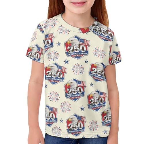 Image of Kids Graphic T-Shirt Boys Girls Novelty Tees Top Short Sleeve Shirts Summer Blouses 3-16