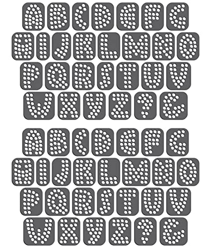 Pochoir magnétique strass Font-Hopper noir 2,5 cm pour aligner vos cristaux sans erreur