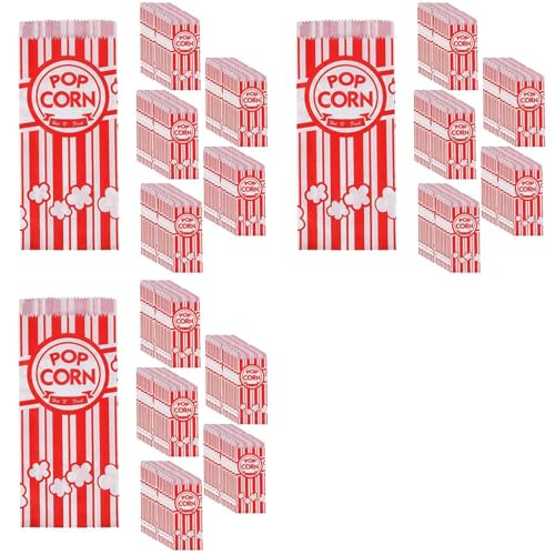 Tacdas 300X Bolsas de Papel para Palomitas de Maíz Bolsas para Palomitas de Maíz Resistentes una Grasa una Prueba de Fugas Contenedor de Papel Desechable para Palomitas de Maíz