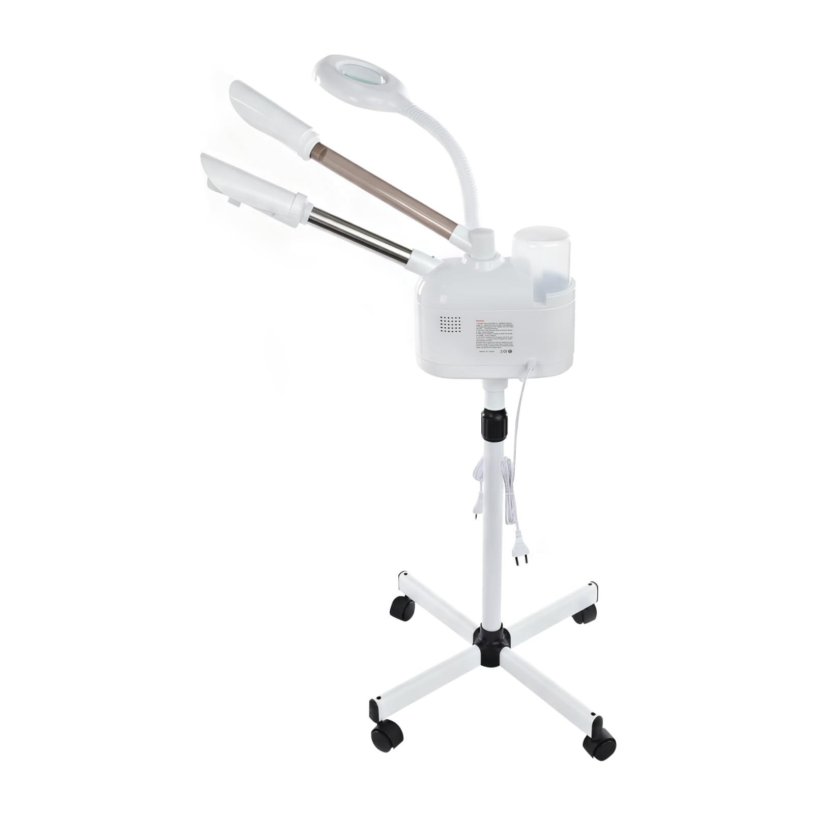 3 in 1 Gesichtsdampfer mit LED-Lupenlampen, 650W Kosmetik Ozon Bedampfer