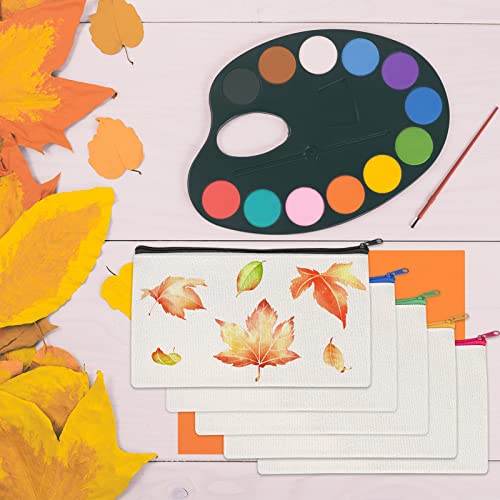 Cieex 15 Stück DIY Stoff Federmäppchen Blanko Kinder Federmäppchen, 6 Buntstift und 8 Pcs Malen Schimmel für Reisen Make up Taschen, Mäppchen, Aufbewahrung Schreibwaren(21 x 12 cm) (15)