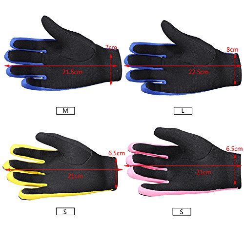 image for Dilwe Diving Gloves, 1Pair/Set 3 Colors Scuba Diving Neoprene Gloves f
