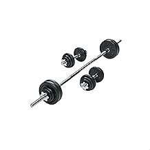 أوزان وقضبان، مجموعة من 19 قطعة - أسود وفضي من توب فيت