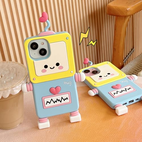 Coque silicone souple iPhone 17 Pro Max robot évite les rayures de l'appareil photo - 3