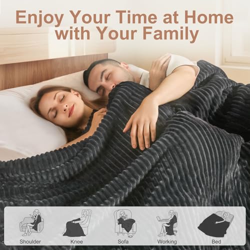 Image of Tefici Heated Electric Blanket Full Size 72 inchx84 inch 6 Levels Over-Heat Protection Fast Heating 1 /3 /6 /9 Hours Auto-Off,Heating Blanket Full Size,Soft Flannel to Sherpa ETL&FCC Certified Grey