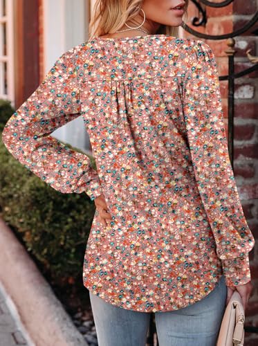 BETTE BOUTIK Long Sleeve Shirts for Women Fall Tops Dressy Blouses Crewneck Tunic Tops for Leggings S-3XL