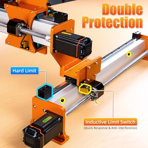 Image of FoxAlien XE-Ultra Core Desktop CNC Router Machine, 17x17in Active Area with NEMA 23 Closed-Loop Stepper Motor, Large Benchtop Engraving & Milling Machine for Wood, Aluminum, Carbon Fiber DIY Projects