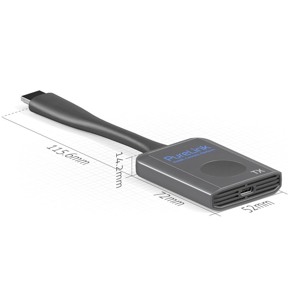 PureLink® Zestaw Wireless-HDMI, bezprzewodowa transmisja HDMI, Full HD, 1080p, nieskompresowana transmisja do 30 metrów odległości, zestaw nadajników i odbiorników, czarny