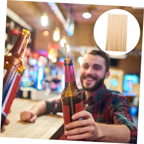 Pitillos desechables prácticos de paja de trigo para fiestas miniatura 4