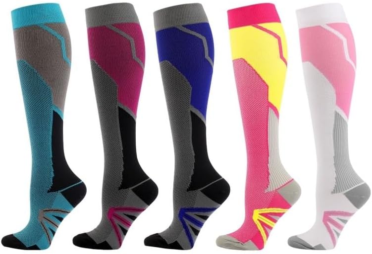 Pressure Socks Cycling Compression Sports Stretch Long for Circulation, Athletic Recovery & Travel