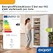 Exquisit Gefrierschrank | 204 l Nutzinhalt, Energieklasse C, 39 dB, hoch, inoxlook | No Frost, Schnellgefrieren, elektronische Temperaturregelung, LED | GS5271-NF-H-040C inoxlook