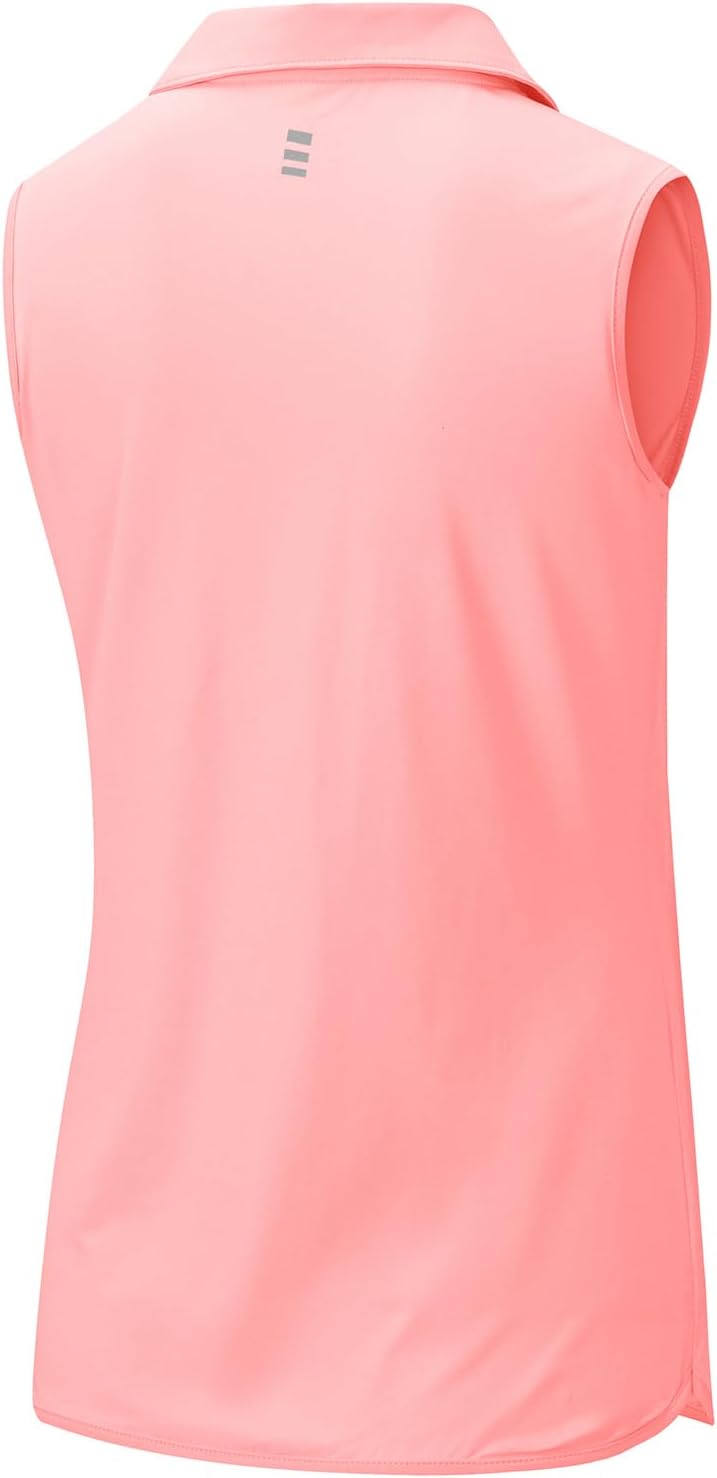 BGOWATU Women's Sleeveless Golf Polo Shirts 1/4 Zip Tennis Tank Tops with Collar UV Protection Quick Dry - Image 4