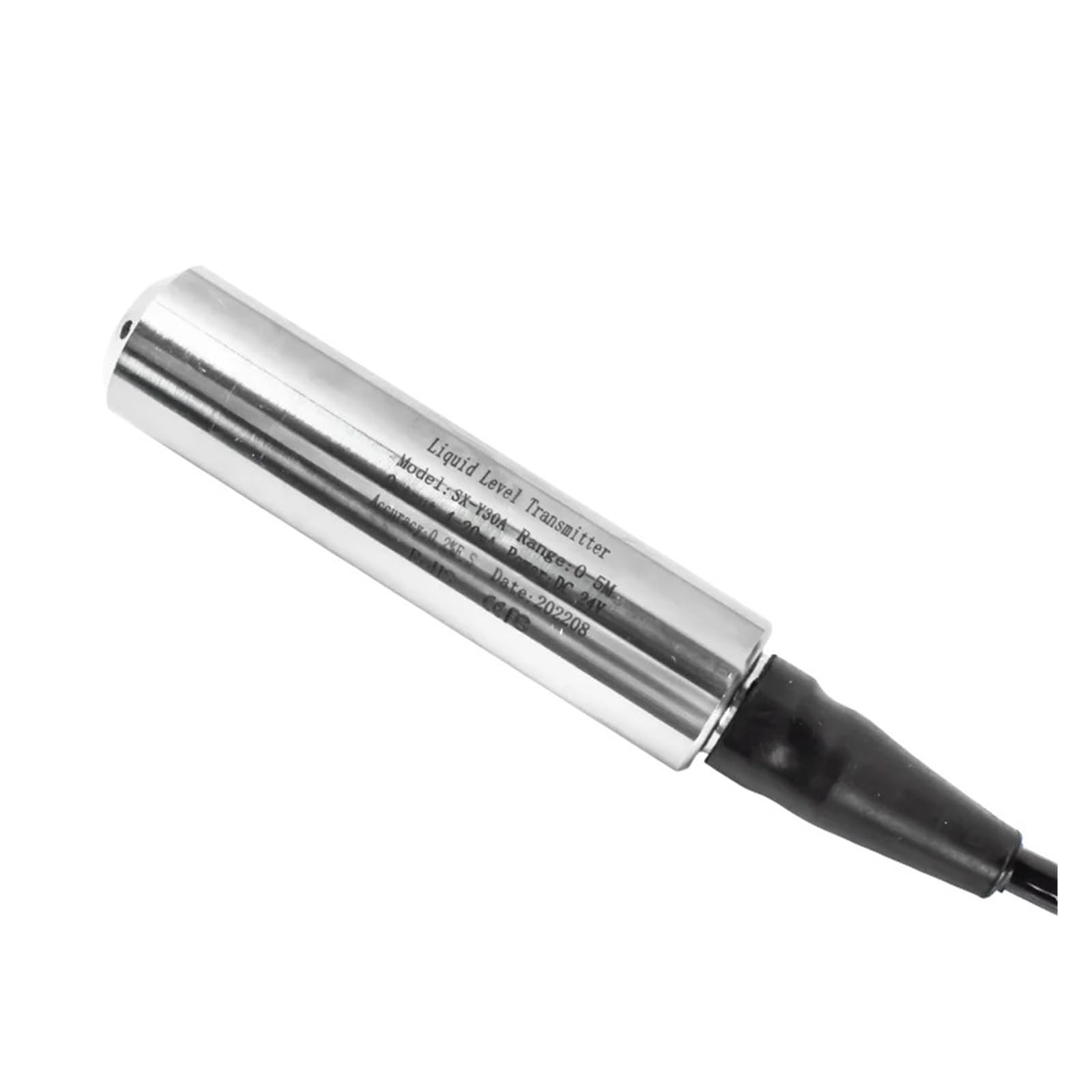 Trasmettitore del sensore di livello idrostatico sommergibile da 0-5 V, uscita RS485 da 4-20 mA, misuratore del trasduttore di livello Impermeabile(0-10V DC12-30V,1m range 2m cable)