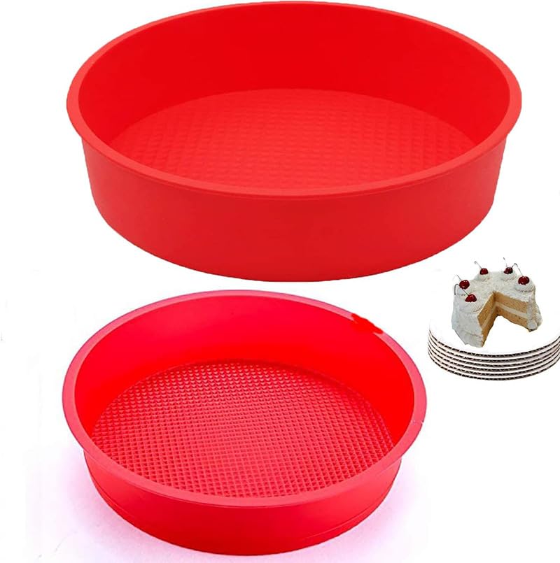 Springform - Protector de sartén para moldes de 9 pulgadas y 9.5 pulgadas, molde redondo para tartas de queso de silicona, accesorios para evitar que el agua entre en la sartén desmontable de 5