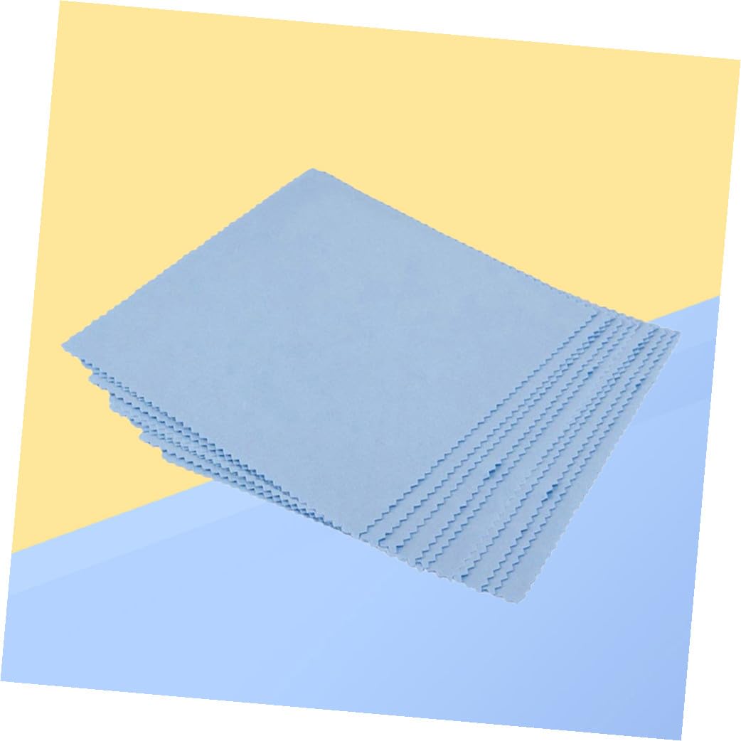 240pezzi Panni Microfibra Per Pulizia Occhiali Lenti e Schermi Salviette Blu Per Rimuovere Macchie e Impronte Senza Graffi